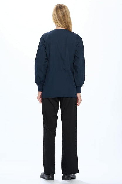 Natural Uniforms Warm Up Scrub Jacket-Dark Navy Blue-5X-Large