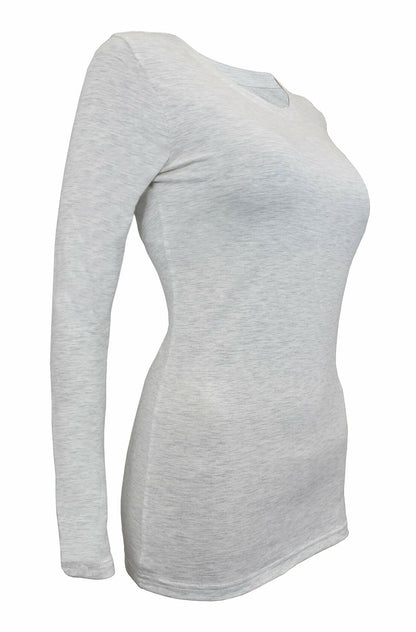 Natural Uniforms Women's Under Scrub Tee Crew Neck Long Sleeve T-Shirt-5-Pack (X-Large, 5 Pack- Heather Grey)