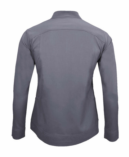 Natural Uniforms Women's Ultra Soft Stretch Zip Up Scrub Jacket (Charcoal, X-Large)
