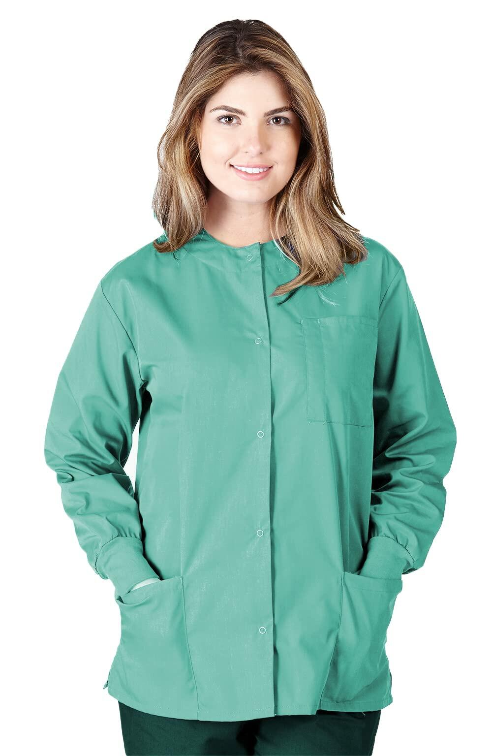 Natural Uniforms Warm Up Scrub Jacket-Surgical Green-X-Large