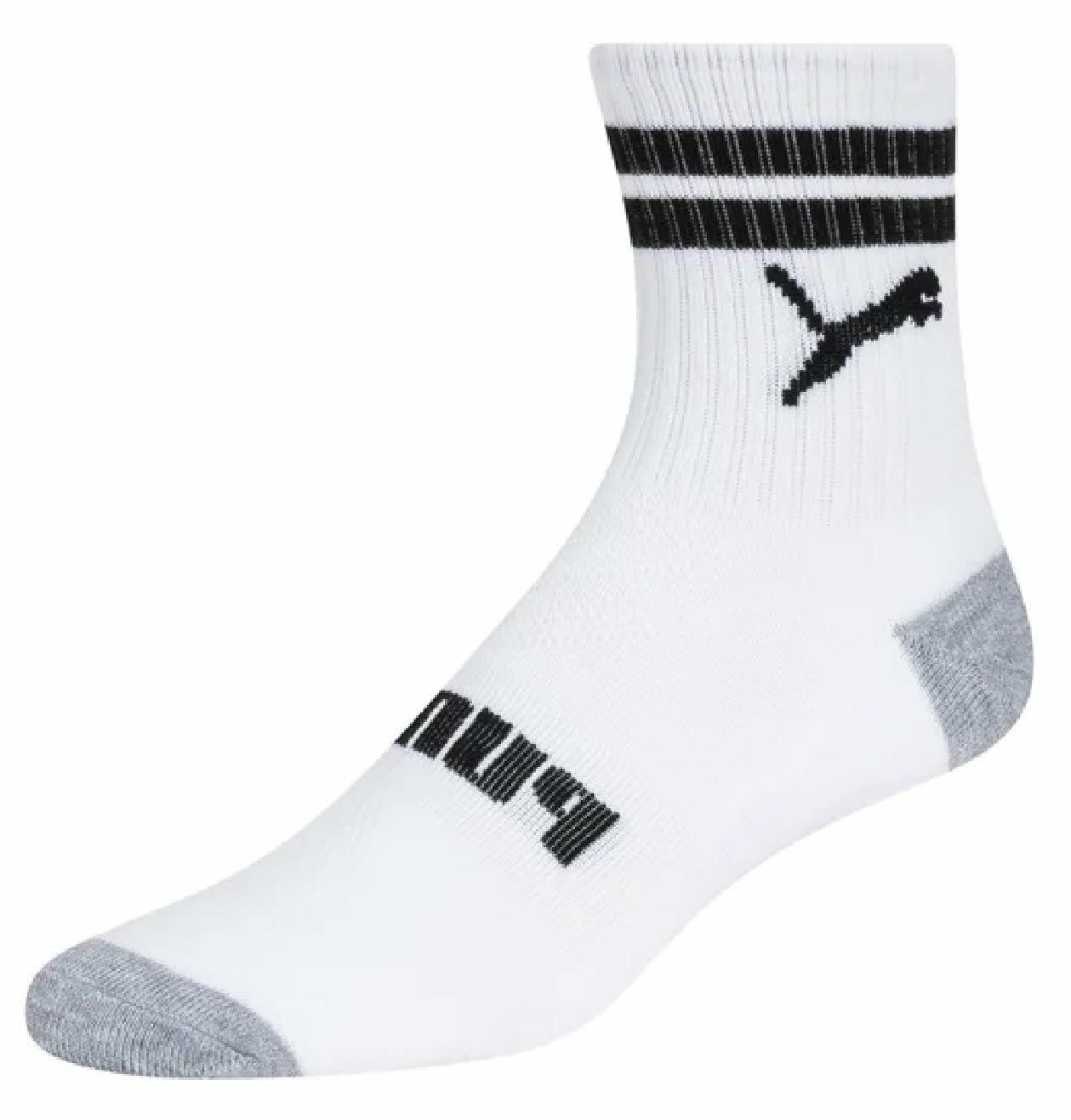 Puma Boys Low Crew Socks, 10 pairs, Kids Size 9-3.5
