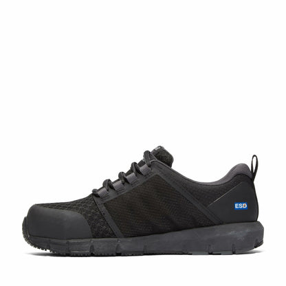 Timberland PRO Women's Radius Composite Safety Toe Static Dissipative Industrial Athletic Work Shoe, Black/Grey-2024 New, 8M