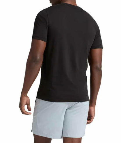 Puma Men's Short Sleeve Crew Neck Logo Tee Shirt (US, Alpha, Small, Regular, Regular, Black)