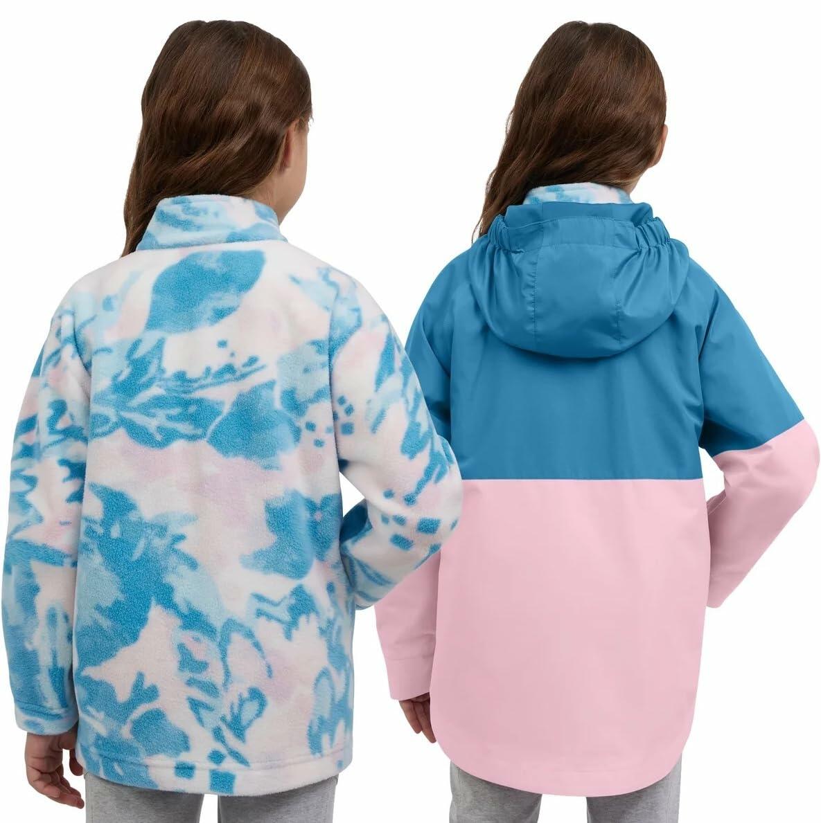 Eddie Bauer Youth Lone Peak 3 in 1 Jacket (US, Alpha, Medium, Regular, Vintage Pink)
