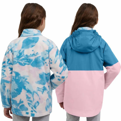 Eddie Bauer Youth Lone Peak 3 in 1 Jacket (US, Alpha, Medium, Regular, Vintage Pink)