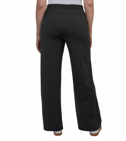 Kirkland Signature Women's Moisture Wicking Lightweight Pintuck Pant (US, Alpha, Medium, Regular, Regular, Black Noir Heather (Black))