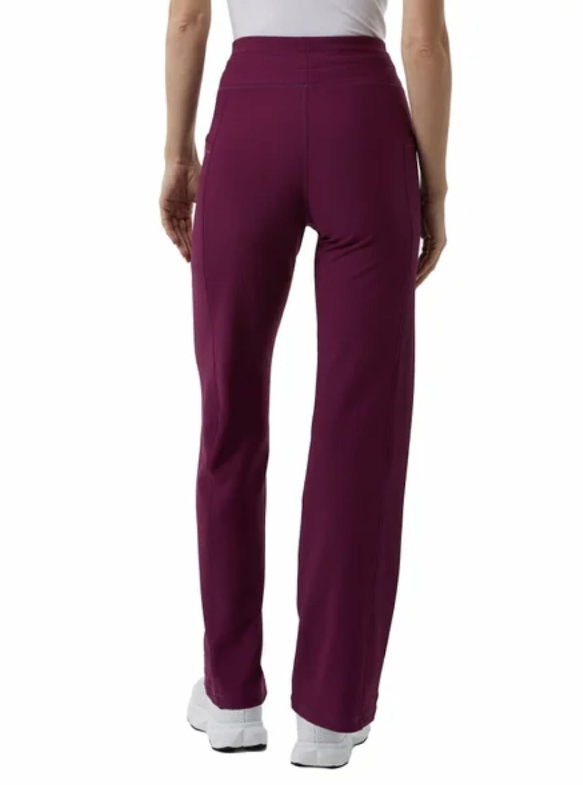 32 Degrees Cool Women's High Rise Ribbed Active Yoga Semi-Flare Pant (US, Alpha, Small, Regular, Regular, Purple)