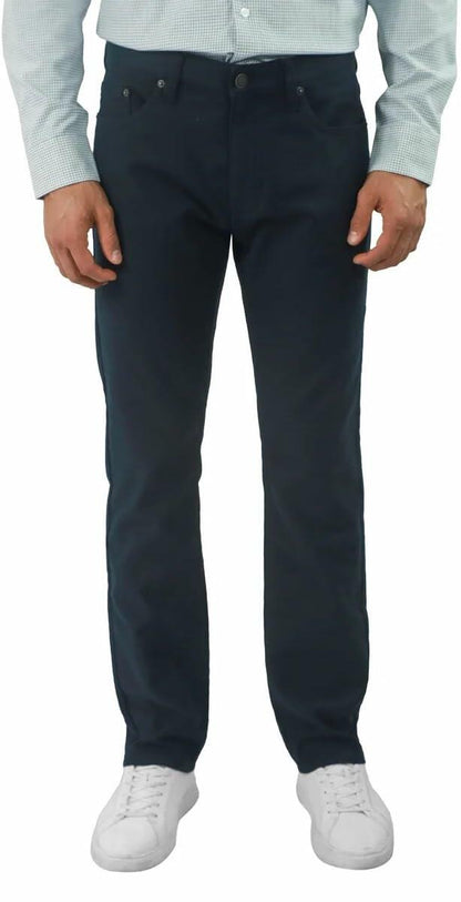 Jachs New York Men's Straight Stretch 5 Pocket Twill Pant (US, Waist Inseam, 40, 32, Regular, Regular, Navy)
