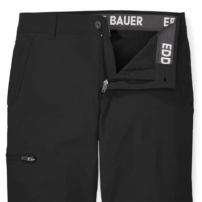 Eddie Bauer Men�s Fleece Lined Pants � Water Resistant, Lightweight Stretch Fabric, Zipper Pockets (Black, 36Wx30L)