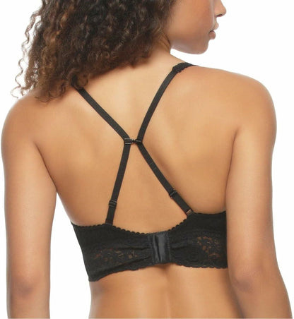 Felina Womens 2 Pack Lightweight Signature Stretch Lace Bralette (US, Alpha, Medium, Regular, Regular, Black/White)