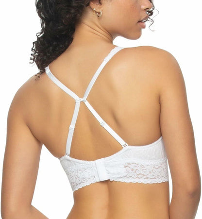 Felina Womens 2 Pack Lightweight Signature Stretch Lace Bralette (US, Alpha, Medium, Regular, Regular, Black/White)