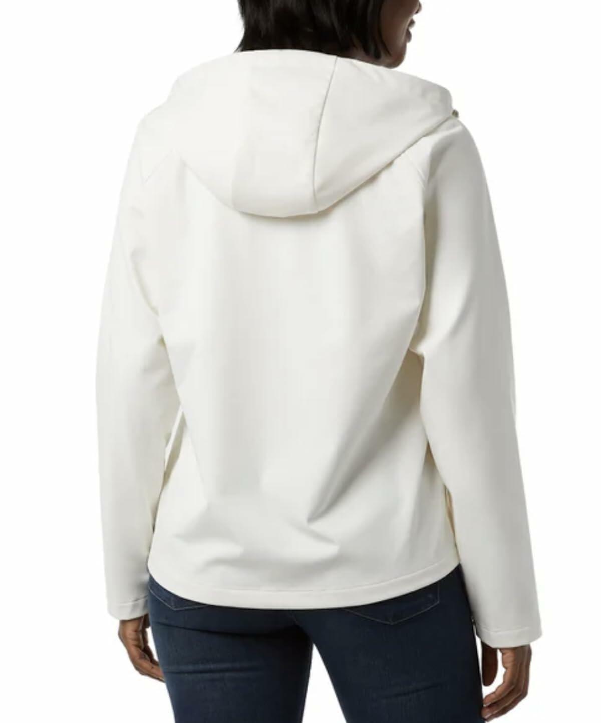 32 Degrees Heat Women's Fleeced Line Hooded Full Zip Softshell Jacket (US, Alpha, XX-Large, Regular, Regular, Cream)