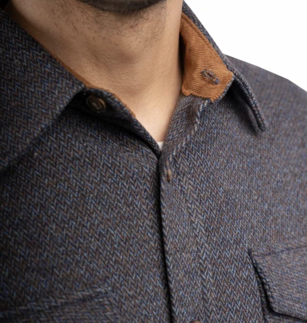 Jachs New York Men's Long Sleeve Button Up Brushed Flannel Shirt (US, Alpha, Small, Blue)