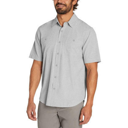 Orvis Men's UPF 30 Relaxed Fit Quick-Dry Short Sleeve Woven (Gray, Small)