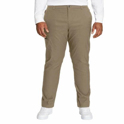 Eddie Bauer Men’s Fleece Lined Pants – Water Resistant, Lightweight Stretch Fabric, Zipper Pockets (Tan, 38Wx30L)