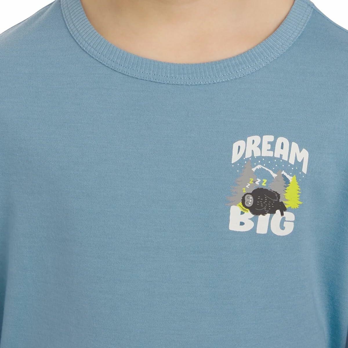 Eddie Bauer Kids 4-Piece Sleep Set (US, Alpha, Medium, Regular, Heritage Blue)