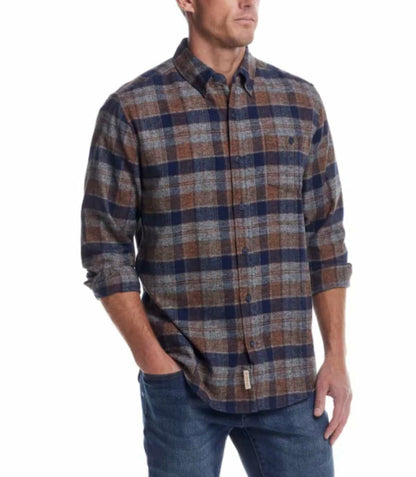 Weatherproof Vintage Men's Casual Button Down Long Sleeve Soft Brushed Plaid Flannel Shirt (US, Alpha, Large, Regular, Regular, Multi)