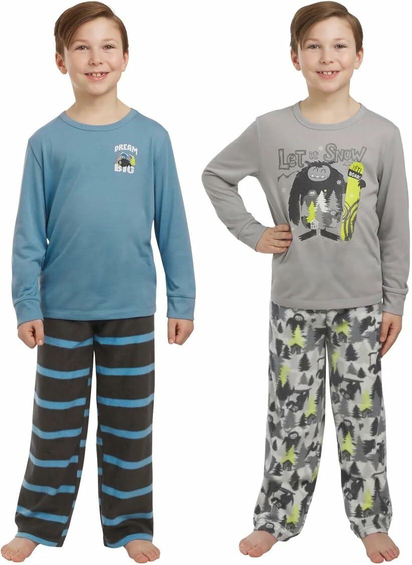Eddie Bauer Kids 4-Piece Sleep Set (US, Alpha, Medium, Regular, Heritage Blue)