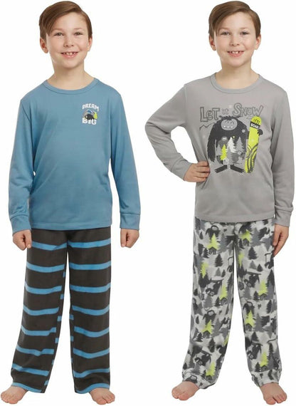 Eddie Bauer Kids 4-Piece Sleep Set (US, Alpha, Medium, Regular, Heritage Blue)