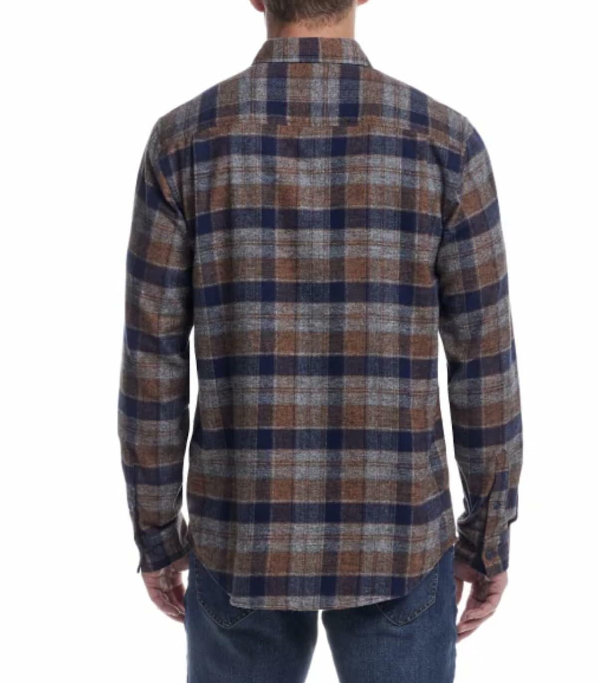 Weatherproof Vintage Men's Casual Button Down Long Sleeve Soft Brushed Plaid Flannel Shirt (US, Alpha, Large, Regular, Regular, Multi)