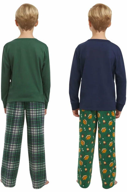 Eddie Bauer Kids 4-Piece Sleep Set (US, Alpha, Medium, Regular, Green Fire)