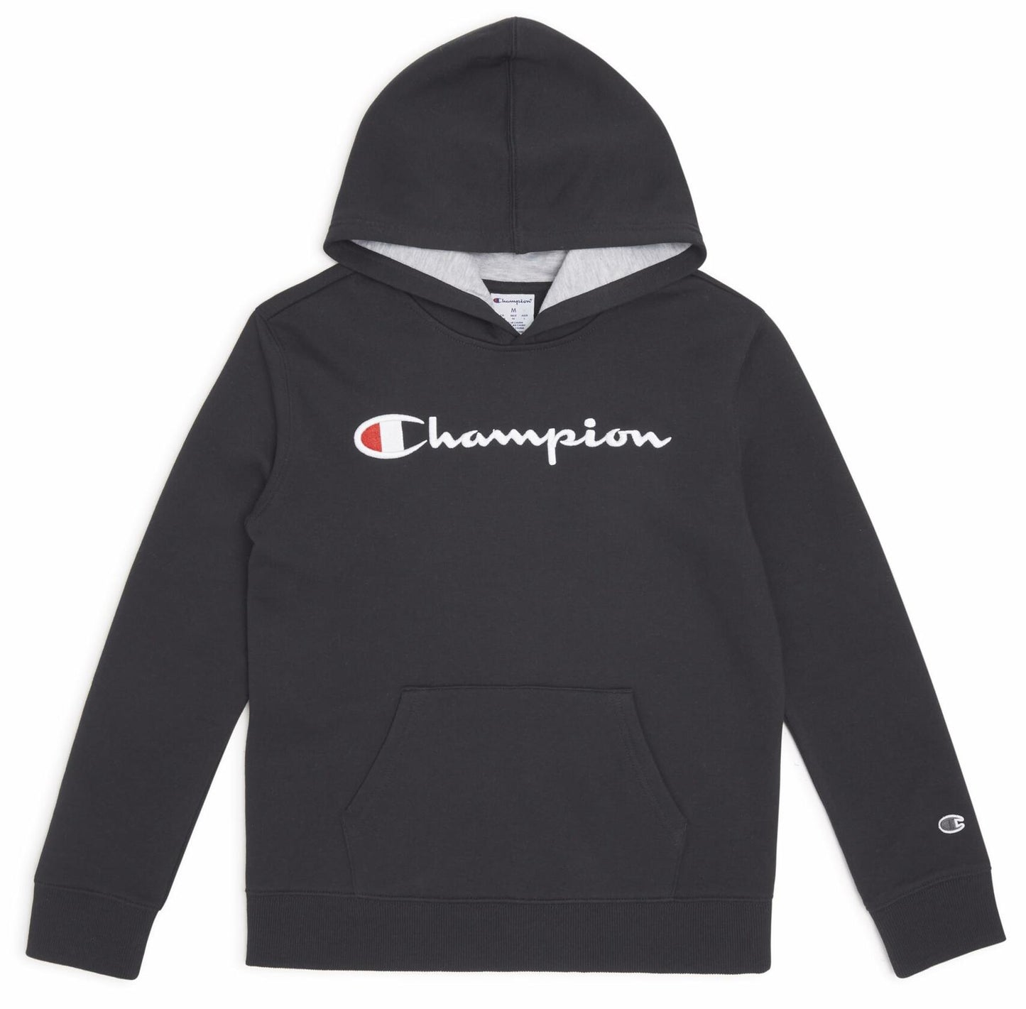 Champion Boys Hoodie for Kids Sweatshirt Fleece Youth Pullover With Hood (US, Alpha, Small, Regular, Black Signature)