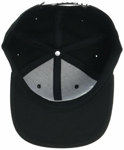 Dickies Men's Embroidered Flat Brim Hat, Black, AL