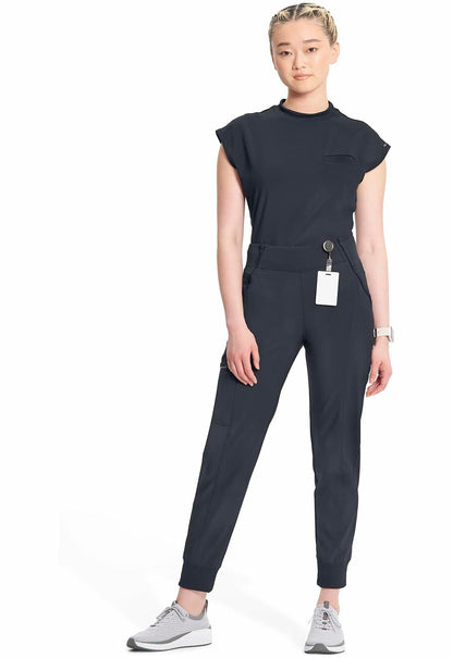 Infinity Women's Scrub Jogger Pants Mid Rise Bottoms with 5 Pockets, Moisture Wicking & 360� Stretch Fabric - CK110AT, XS Tal Pewter