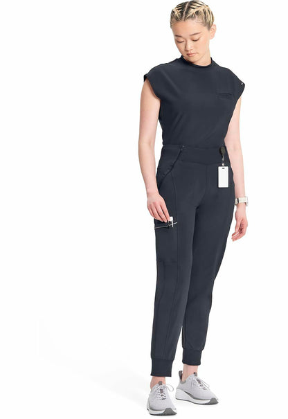 Infinity Women's Scrub Jogger Pants Mid Rise Bottoms with 5 Pockets, Moisture Wicking & 360� Stretch Fabric - CK110AT, XS Tal Pewter