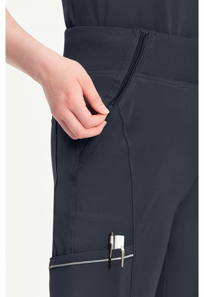 Infinity Women's Scrub Jogger Pants Mid Rise Bottoms with 5 Pockets, Moisture Wicking & 360� Stretch Fabric - CK110AT, XS Tal Pewter