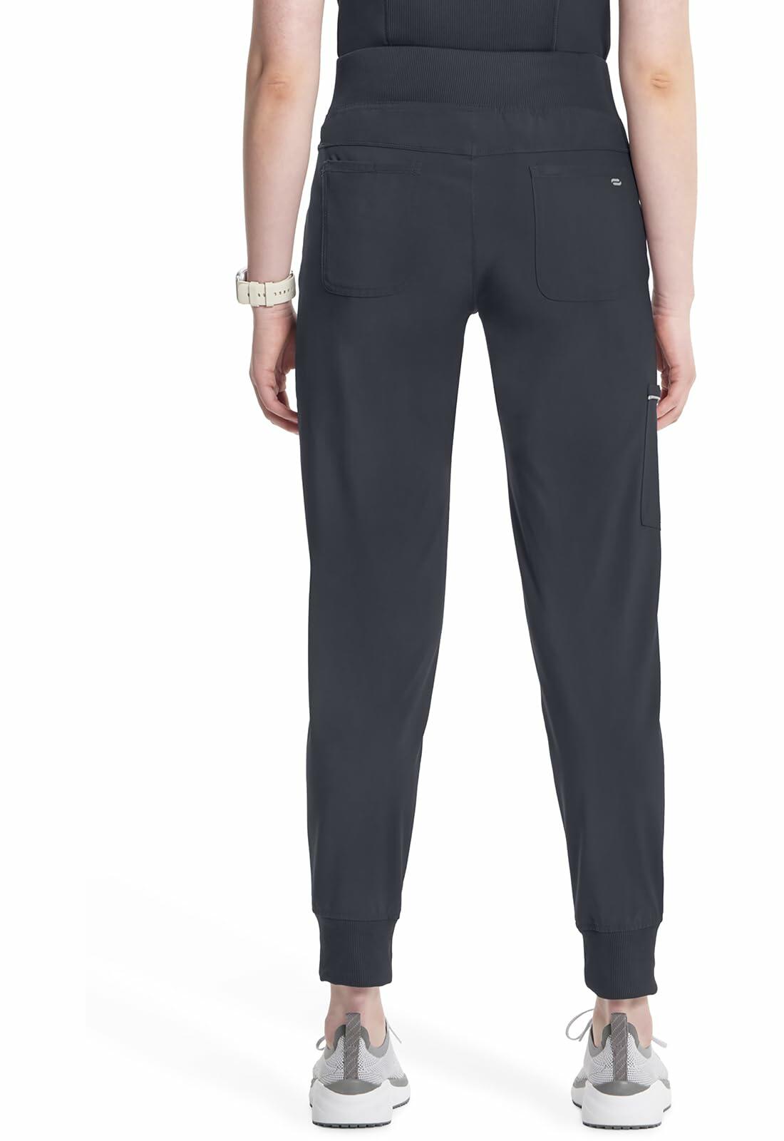 Infinity Women's Scrub Jogger Pants Mid Rise Bottoms with 5 Pockets, Moisture Wicking & 360� Stretch Fabric - CK110AT, XS Tal Pewter