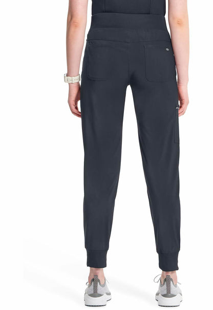Infinity Women's Scrub Jogger Pants Mid Rise Bottoms with 5 Pockets, Moisture Wicking & 360� Stretch Fabric - CK110AT, XS Tal Pewter