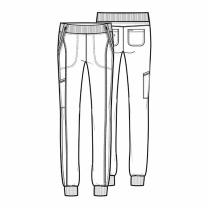 Infinity Women's Scrub Jogger Pants Mid Rise Bottoms with 5 Pockets, Moisture Wicking & 360� Stretch Fabric - CK110AT, XS Tal Pewter