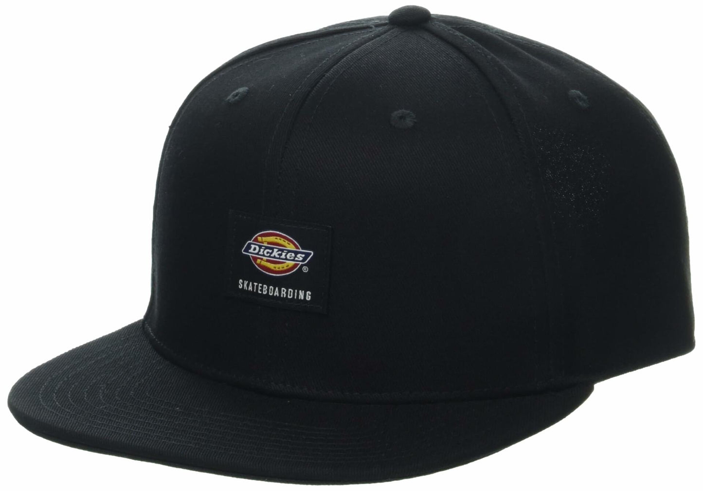 Dickies Men's Skateboarding Flat Bill Cap, Black, AL
