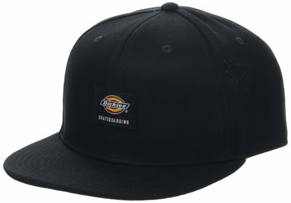 Dickies Men's Skateboarding Flat Bill Cap, Black, AL