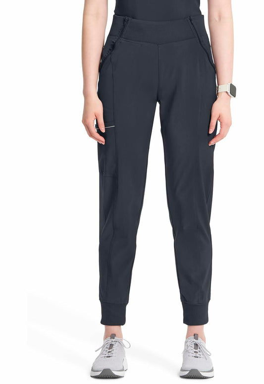 Infinity Women's Scrub Jogger Pants Mid Rise Bottoms with 5 Pockets, Moisture Wicking & 360� Stretch Fabric - CK110AT, XS Tal Pewter