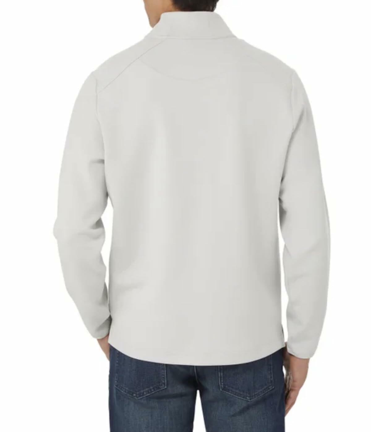 KIRKLAND Signature Men's UPF 50+ Stretch 1/2 Zip Pullover (US, Alpha, Small, Regular, Regular, Gray)