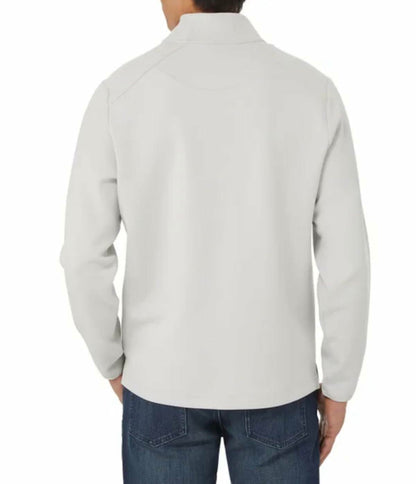 KIRKLAND Signature Men's UPF 50+ Stretch 1/2 Zip Pullover (US, Alpha, Small, Regular, Regular, Gray)