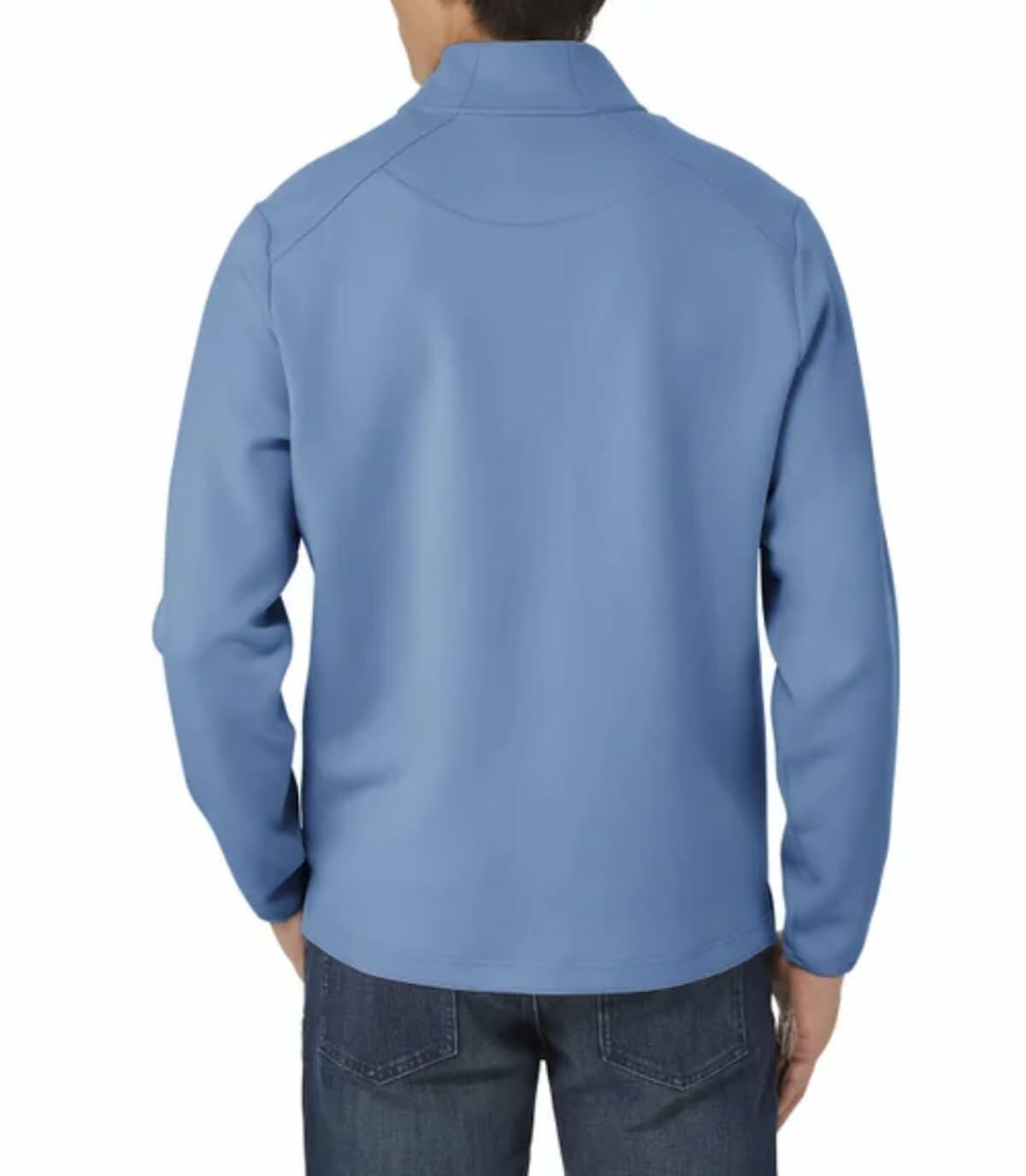 KIRKLAND Signature Men's UPF 50+ Stretch 1/2 Zip Pullover (US, Alpha, Large, Regular, Regular, Blue)