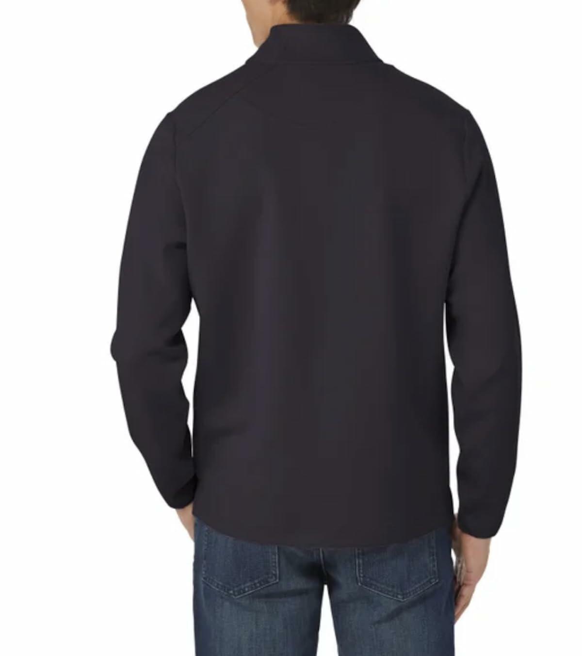 KIRKLAND Signature Men's UPF 50+ Stretch 1/2 Zip Pullover (US, Alpha, Small, Regular, Regular, Black)