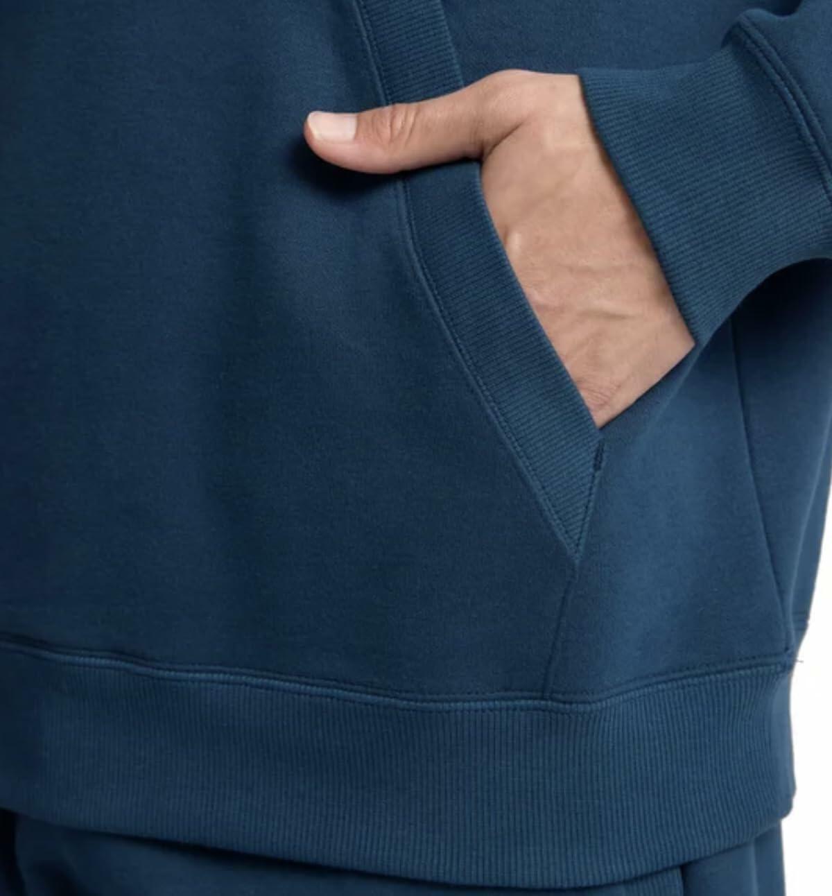 PUMA Men's Fleece Hoodie Pullover with Kangaroo Pocket (US, Alpha, XX-Large, Regular, Regular, Blue)