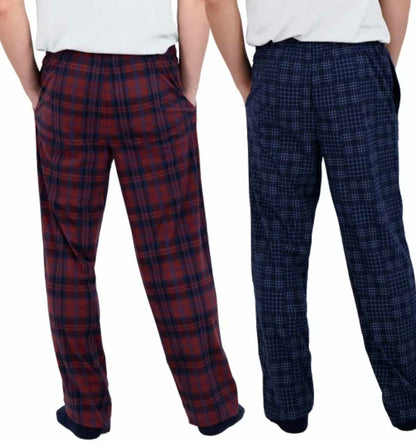Nautica Men's 2 Pack Fleece Lounge Sleepwear Pajama Pants (Red (Zinfandel/Navy), XX-Large)
