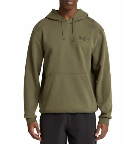 PUMA Men's Fleece Hoodie Pullover with Kangaroo Pocket (US, Alpha, X-Large, Regular, Regular, Green)