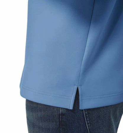 KIRKLAND Signature Men's UPF 50+ Stretch 1/2 Zip Pullover (US, Alpha, Large, Regular, Regular, Blue)