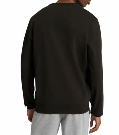 Puma Men's Long Sleeve Textured Crew Pullover Sweatshirt (US, Alpha, Small, Regular, Regular, Black)
