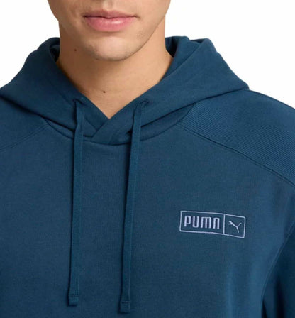 PUMA Men's Fleece Hoodie Pullover with Kangaroo Pocket (US, Alpha, XX-Large, Regular, Regular, Blue)