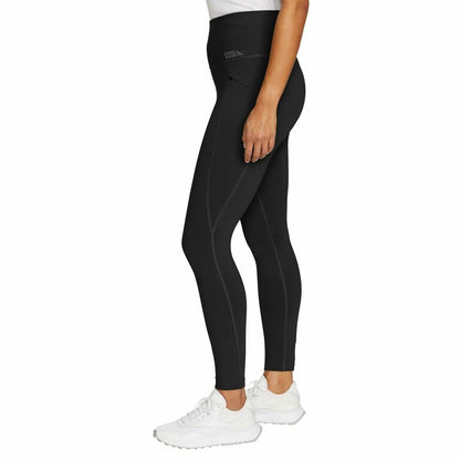 Eddie Bauer Women's Comfort Stretch Moisture Wicking Trail Legging Tight with Pockets (US, Alpha, X-Large, Regular, Regular, Black)