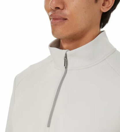 KIRKLAND Signature Men's UPF 50+ Stretch 1/2 Zip Pullover (US, Alpha, Small, Regular, Regular, Gray)