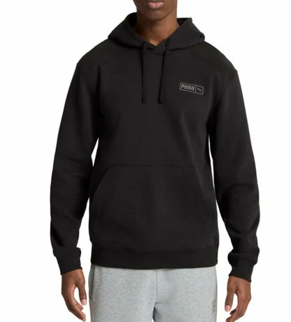 PUMA Men's Fleece Hoodie Pullover with Kangaroo Pocket (US, Alpha, XX-Large, Regular, Regular, Black)