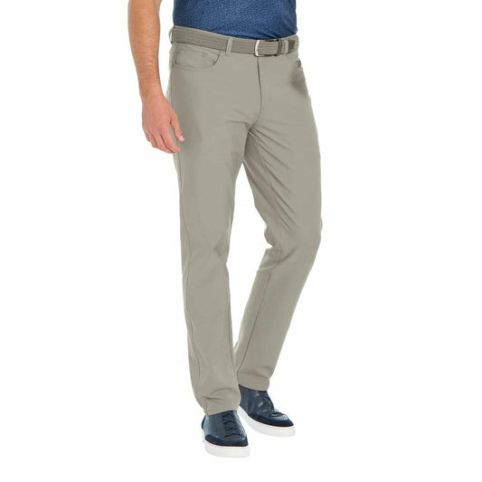 Greg Norman Men's Classic 5 Pocket 4-Way Stretch Pant (Green, 32W x 34L)